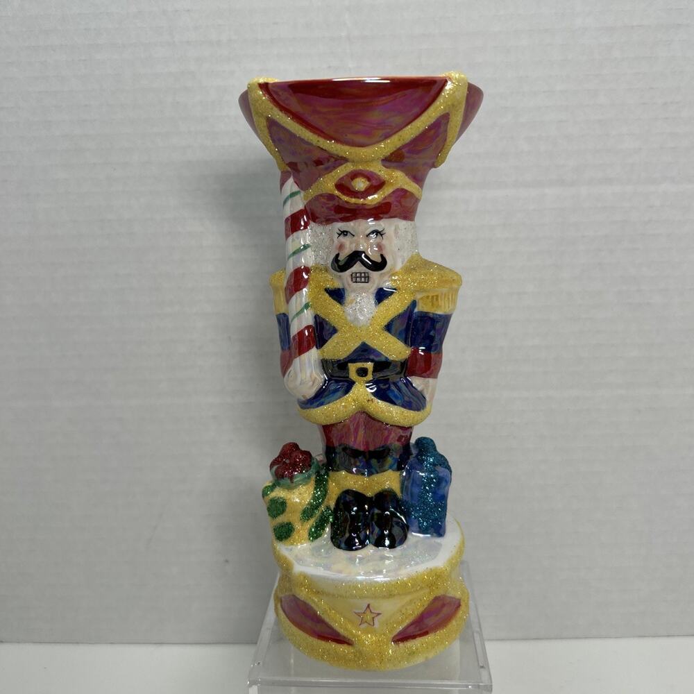Christopher Radko Nutcracker Dandy Candle Holder 2003 Christmas Holiday Ceramic
